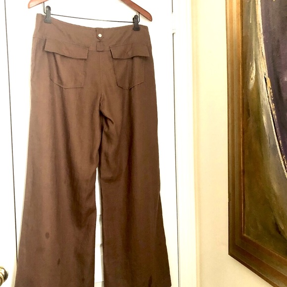VACATION PANTS.100% linen European pants with wide pant legs. Great fit &quality - Picture 3 of 6